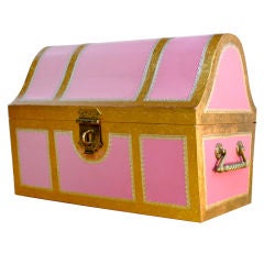 Pink Italian style child's storage trunk / chest