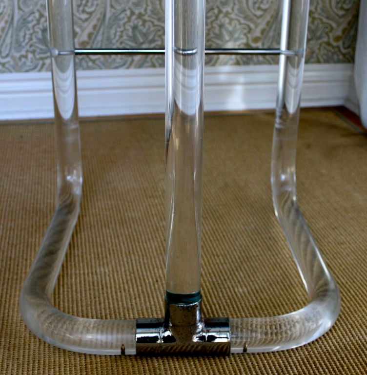 Acrylic Set of 3 Lion in Frost Swivel bar stools