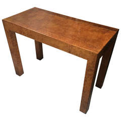 Milo Baughman Burl wood expandable console / table