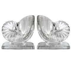 Nautilus Glass Bookends / VASES