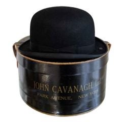 Vintage John Cavanagh Bowler Hat in Original Box