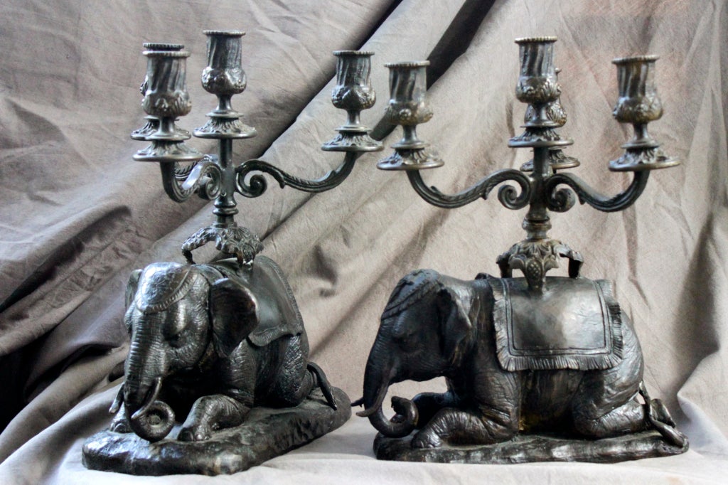 Beautifully crafted, the kneeling elephant candelabras give importance to any center piece or table setting or GOP fundraiser!!
