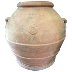 Antique 19th Century Italian Terracotta Olive Oil Jar
