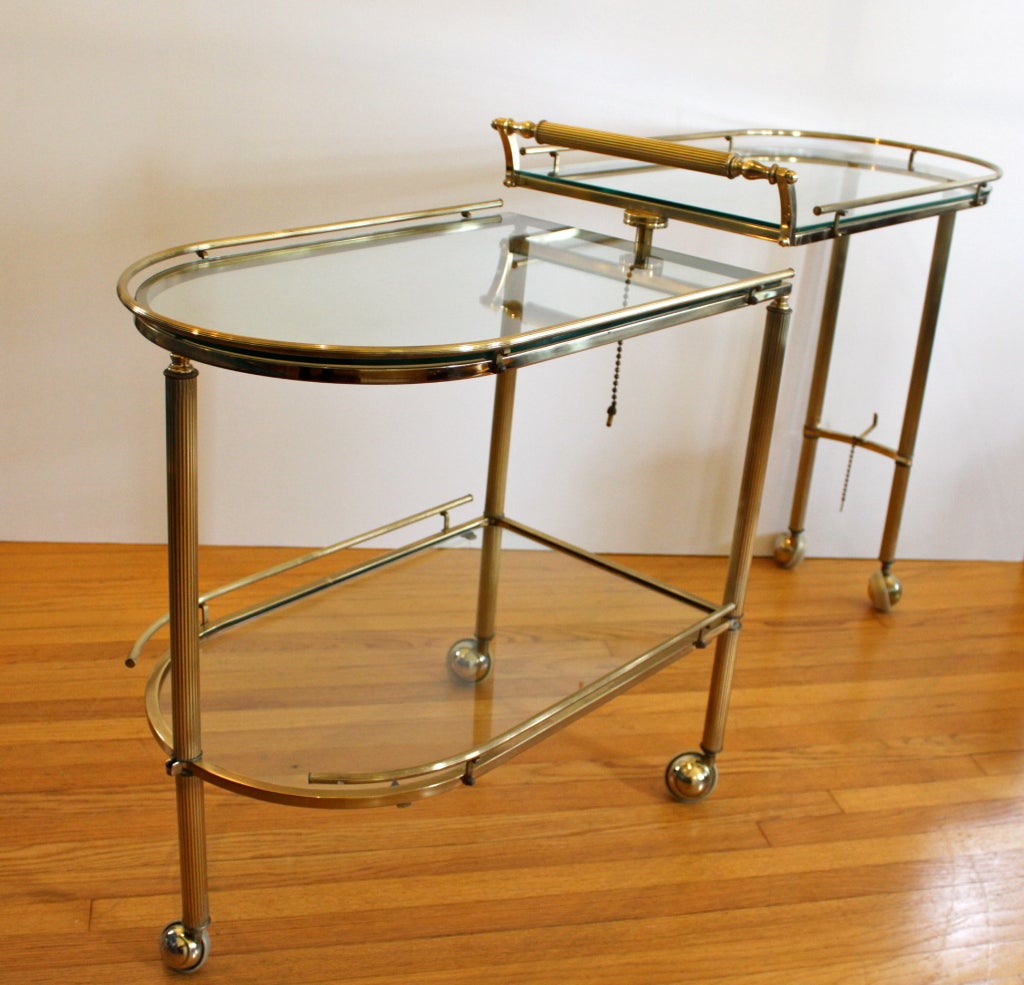 Brass Expandable Tri-Level Bar Cart 2