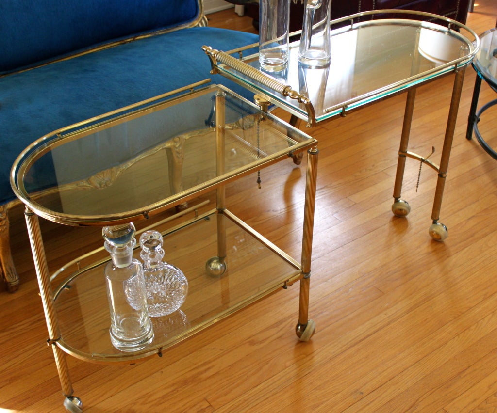 Brass Expandable Tri-Level Bar Cart 5