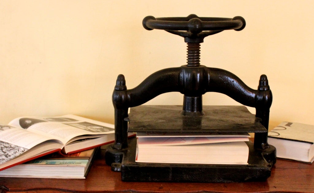 antique book press
