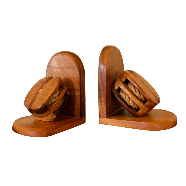 Nautical Pulley Bookends