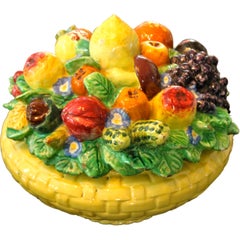 Ceramic Fruit Italian Faience centerpiece