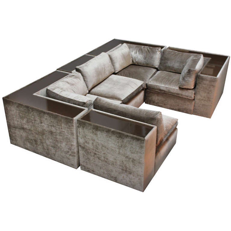Vintage Mid century modern Milo Baughman for Thayer Coggin sectional sofa at 1stdibs