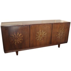 Used Cal Mode cabinet with carved door detailing
