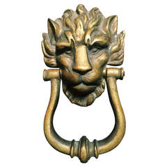 Vintage Brass Lion Door Knocker