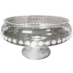 Crystal Fruit Bowl with Sterling Silver Base 2