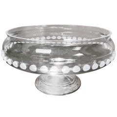 Crystal Fruit Bowl with Sterling Silver Base