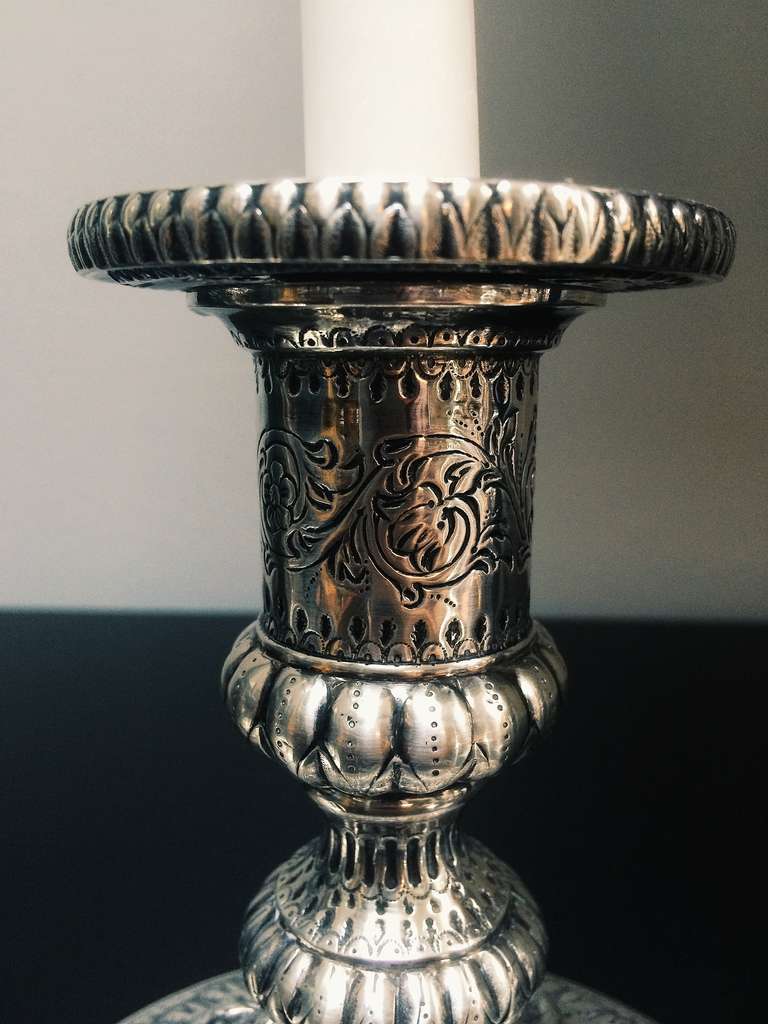 Pair of Sterling Silver Candlesticks 1