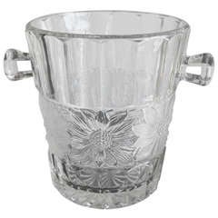 Vintage Champagne Cooler With Daisy Motif