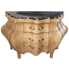 Unique Three Drawer Commode with Black Marble Top