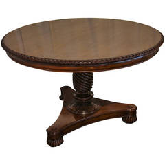 Empire Style Center Foyer Pedestal Table