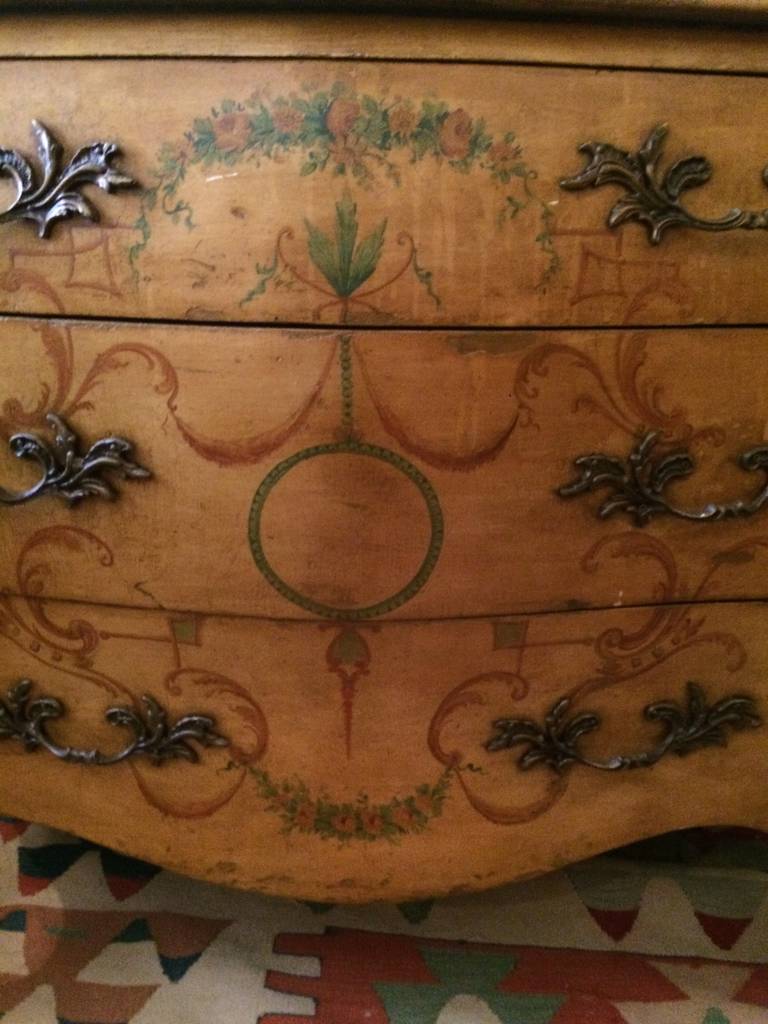 Neoclassical Antique Bombay Style Three Drawer Dresser