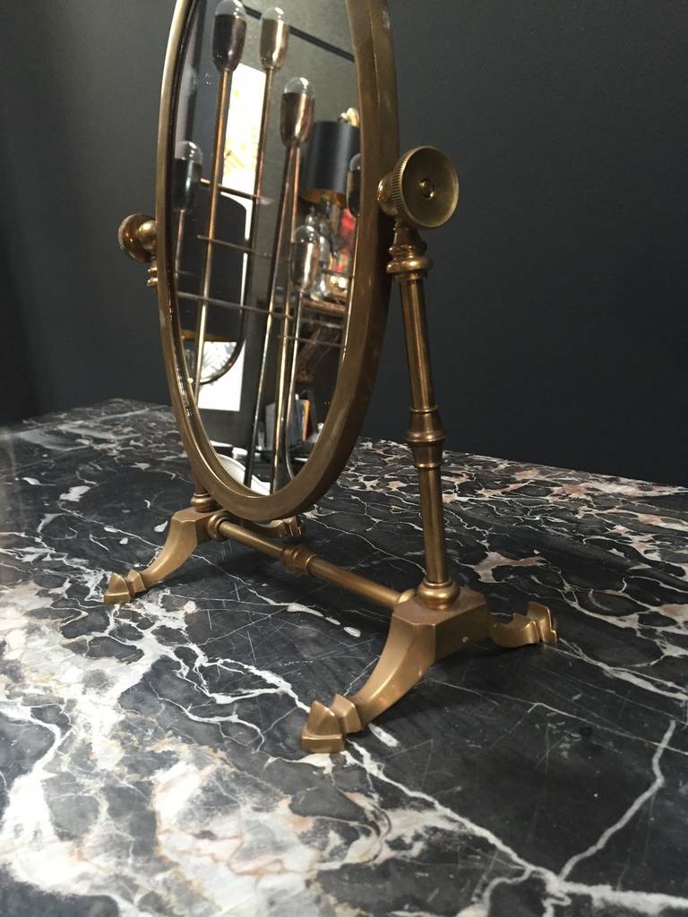 shaving mirror brass