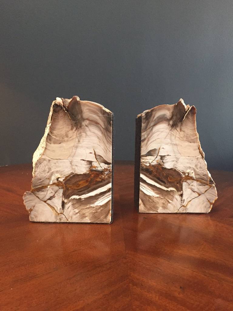 Pair of marble bookends, great for desk, shelving unit or side table.