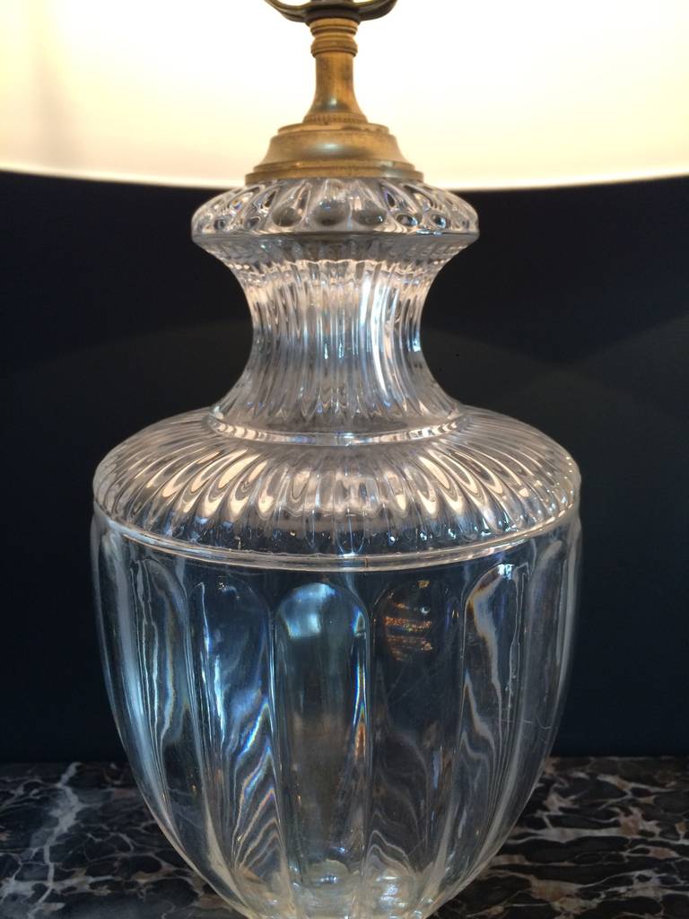 crystal urn table lamp