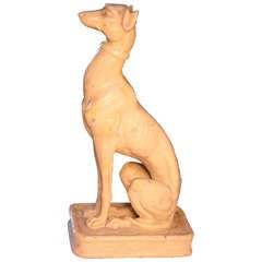 Vintage Soapstone Whippet Dog Sculpture