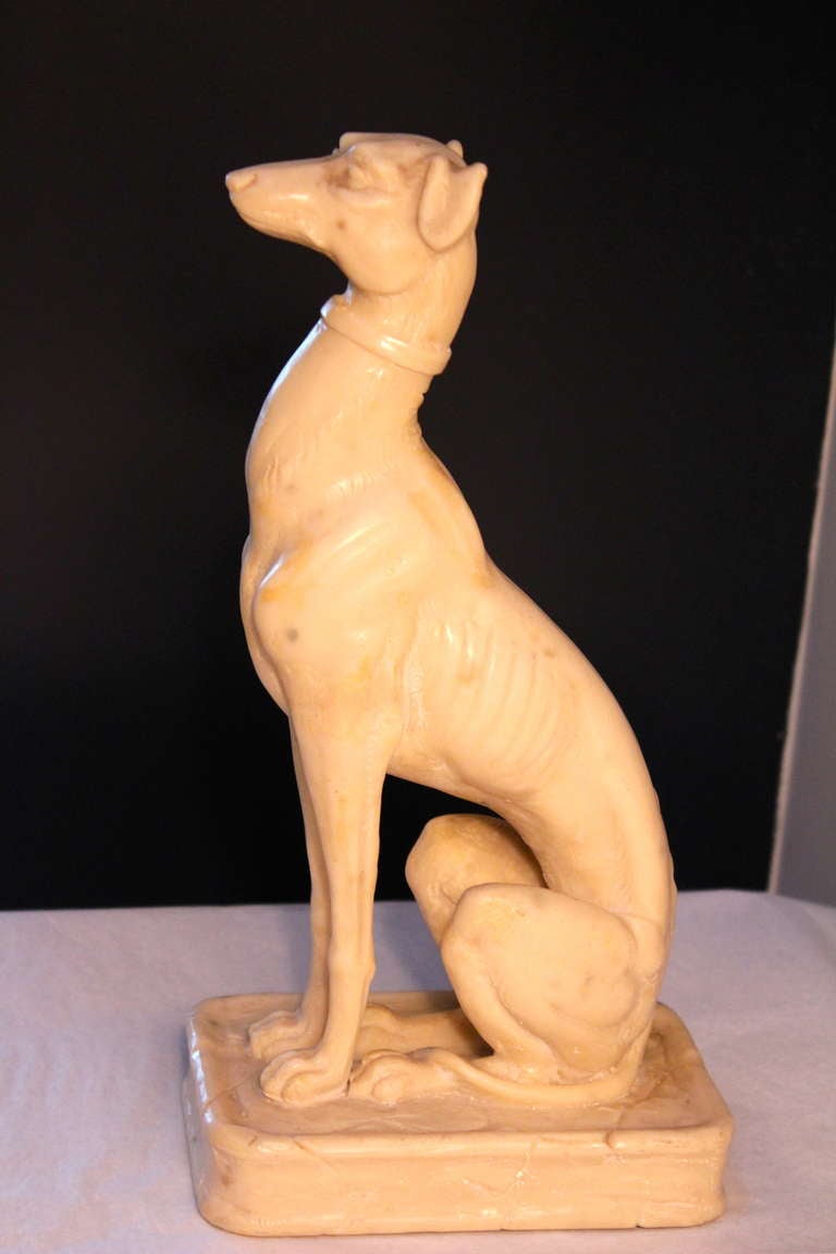 Vintage Soapstone Whippet Dog Sculpture