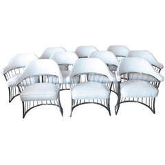 10 Modern Chrome/White Chairs
