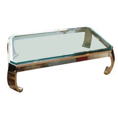 Solid brass Italian Chow style coffee table