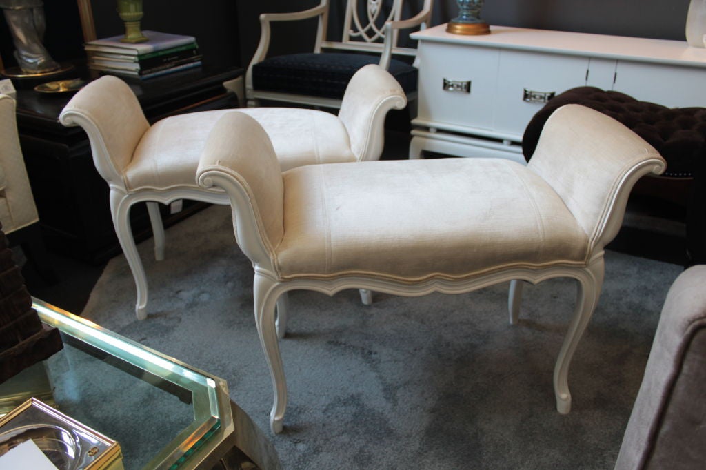 Pair French benches