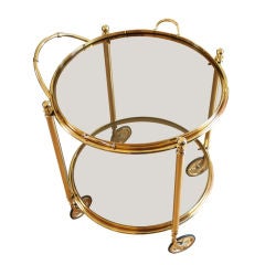 Brass two tier bar cart