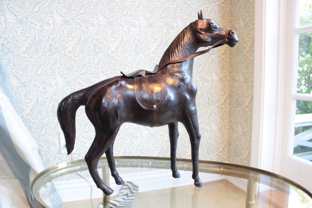Leather Horse Sculpture