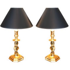 Pair Stiffel Brass Lamps