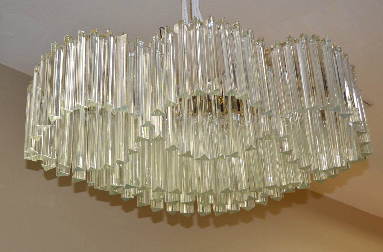 mid century crystal chandelier