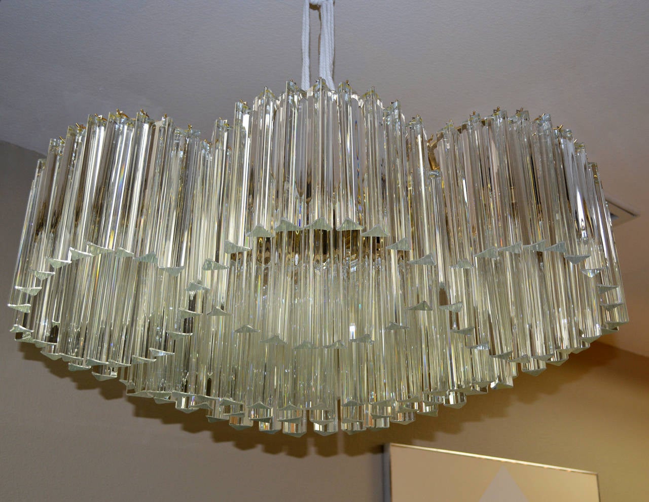 Sculptural Mid-Century Murano Crystal Chandelier by Camer In Good Condition For Sale In Palm Springs, CA