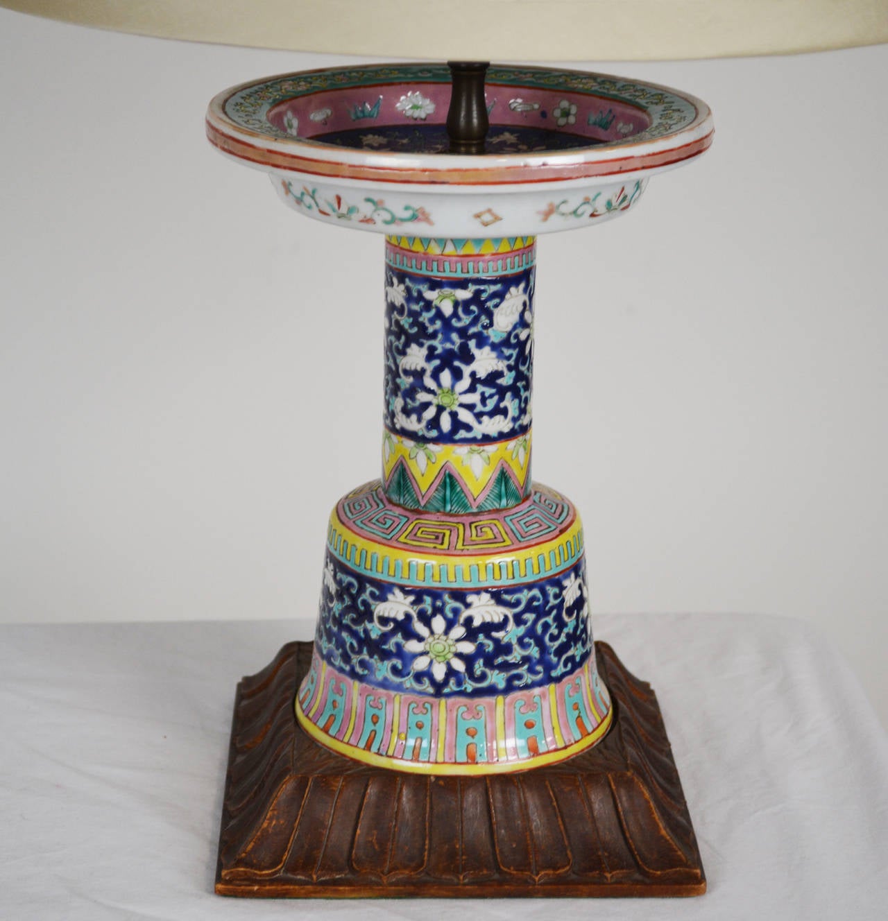 20th Century Pair of Chinese Porcelain Lamps