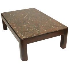 1980's Fossil Stone Coffee Table