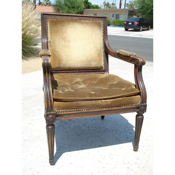 French Pair of Louis XVI Style Fauteuil For Sale