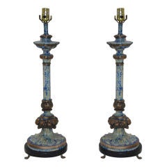 Vintage Pair of Fabulous Candlestick Lamps