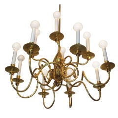 Bronze Modernist Chandelier