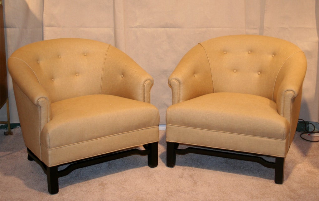 Pair of Michael Taylor for Baker tub chairs