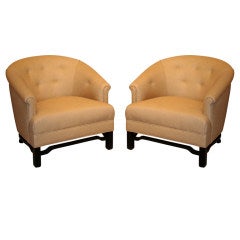 Pair of Michael Taylor for Baker tub chairs