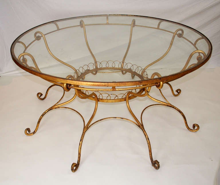 Italian Gilt Wrought Iron Table