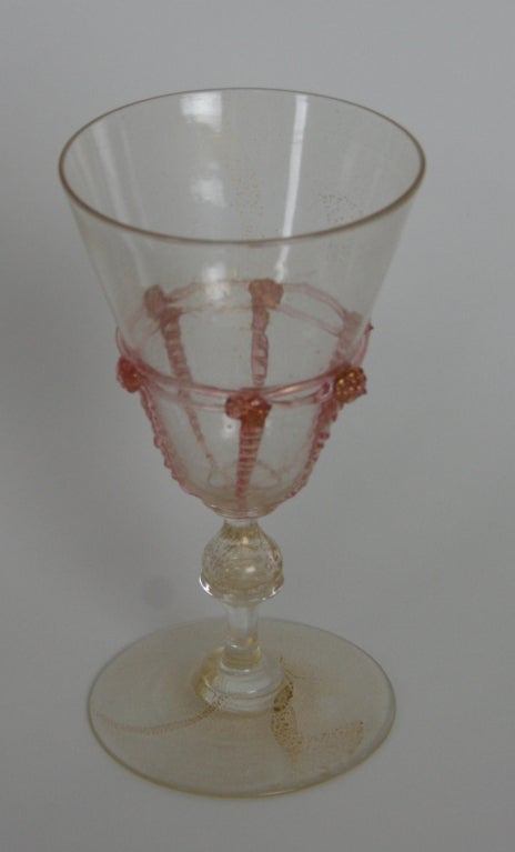 Antikes venezianisches Muranoglas-Stehlampegeschirr (Hollywood Regency) im Angebot