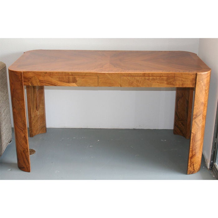 Italian Burled Olive Wood Desk 1