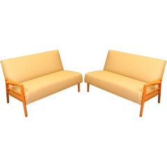 Two Piece Mid Century Sectional Sofa