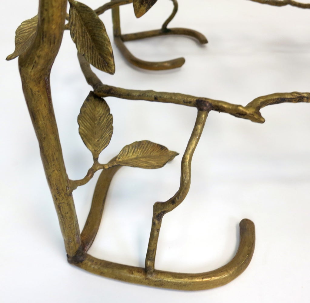 Italian BrassTree &Bird Cocktail Table In Good Condition In Palm Springs, CA