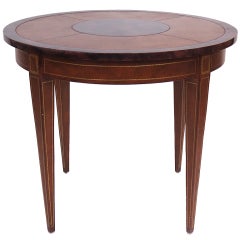 Maitland Smith Leather and Faux Tortoise Table 11