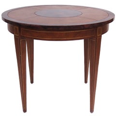 Maitland Smith Leather and Faux Tortoise Table