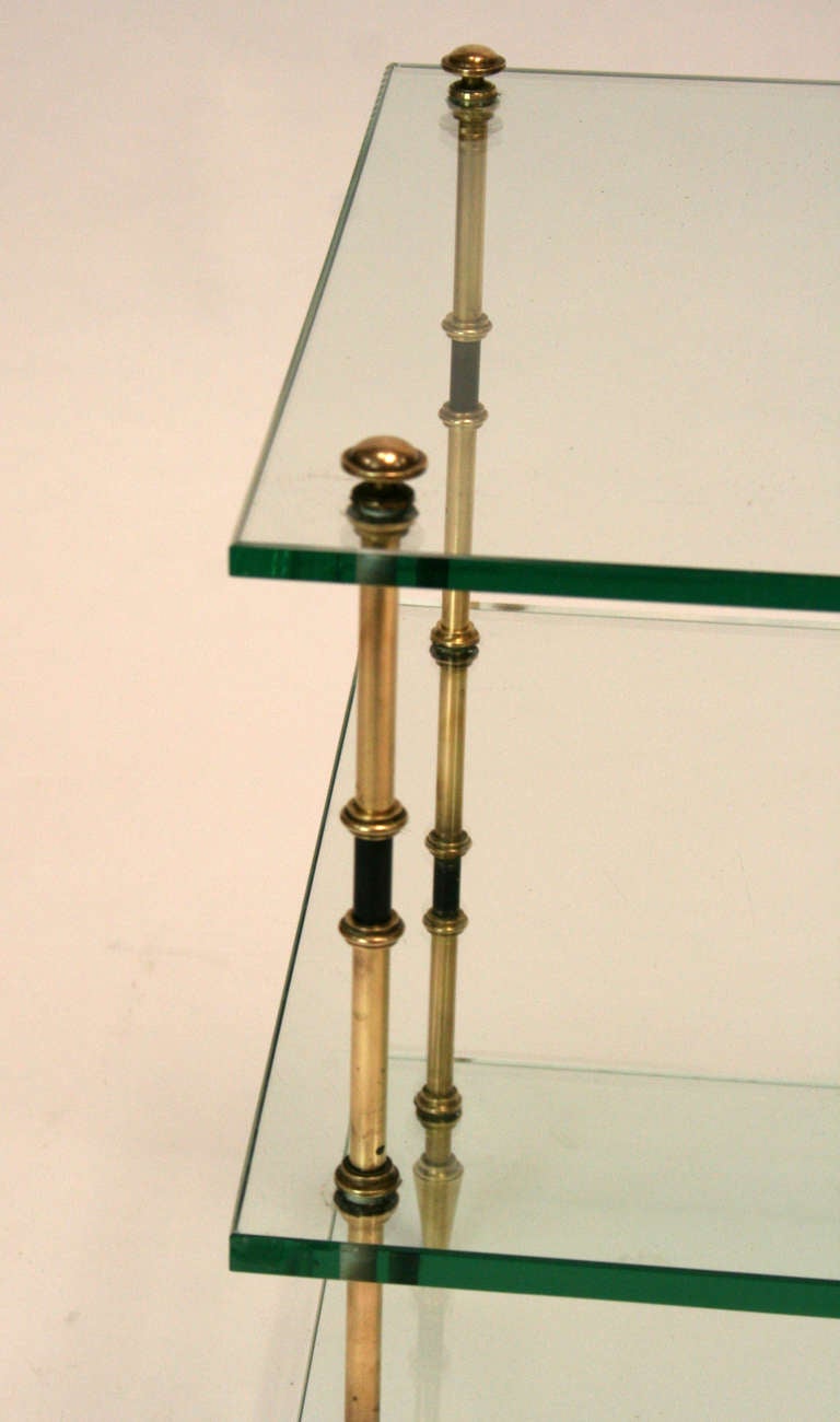 Beistelltisch aus Glas und Bronze im Zustand „Gut“ im Angebot in Palm Springs, CA